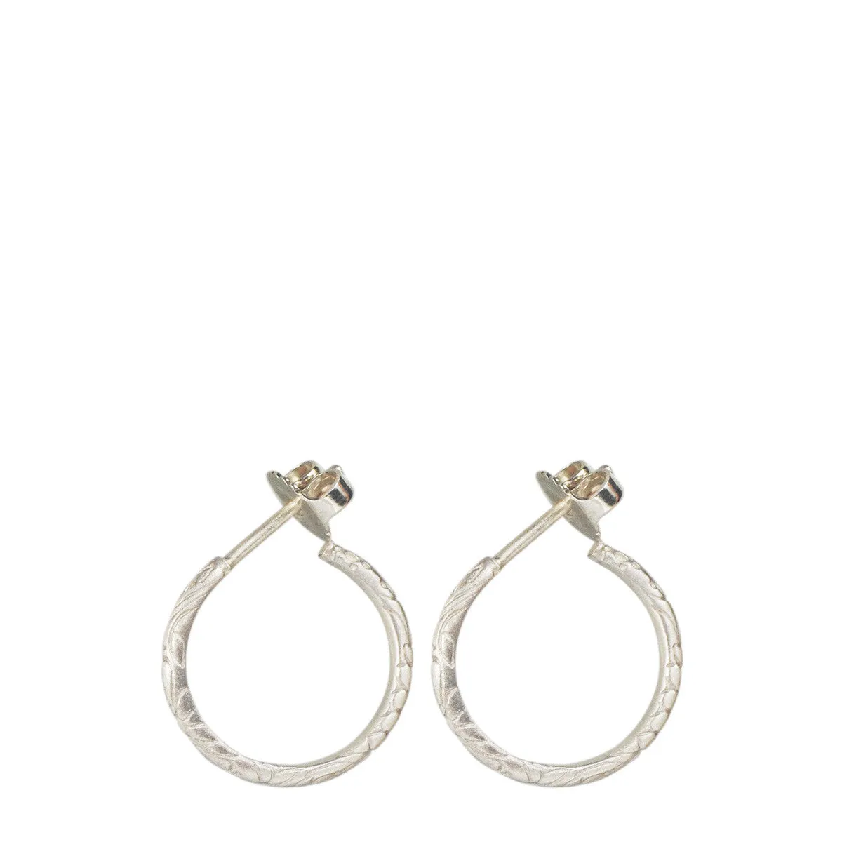 Sterling Silver Small Round Paisley Hoops