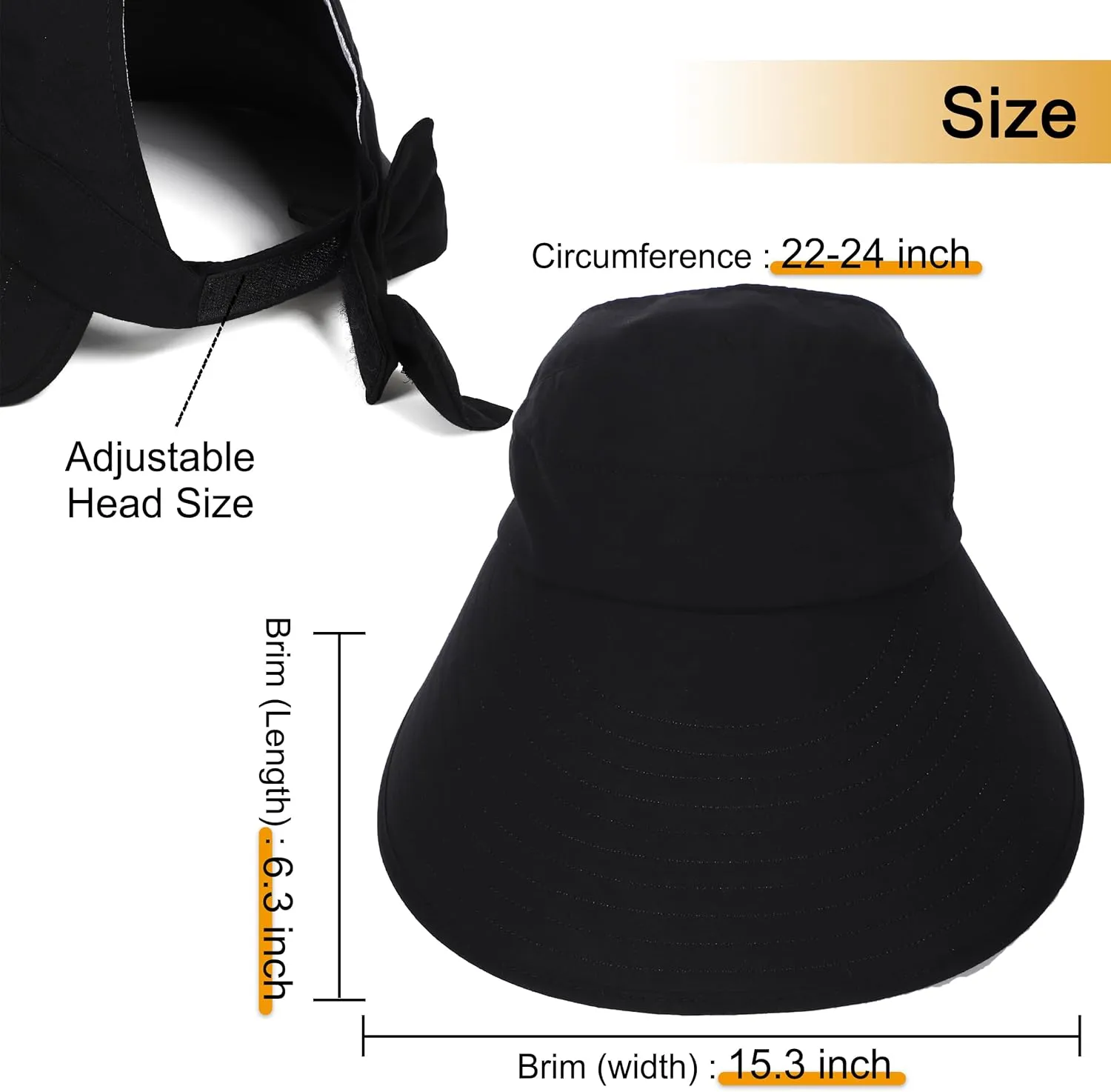 Sun Visor Hat for Women Wide Brim Ponytail Hole UV Protection Summer Cap Packable UPF 50  Travel Outdoor