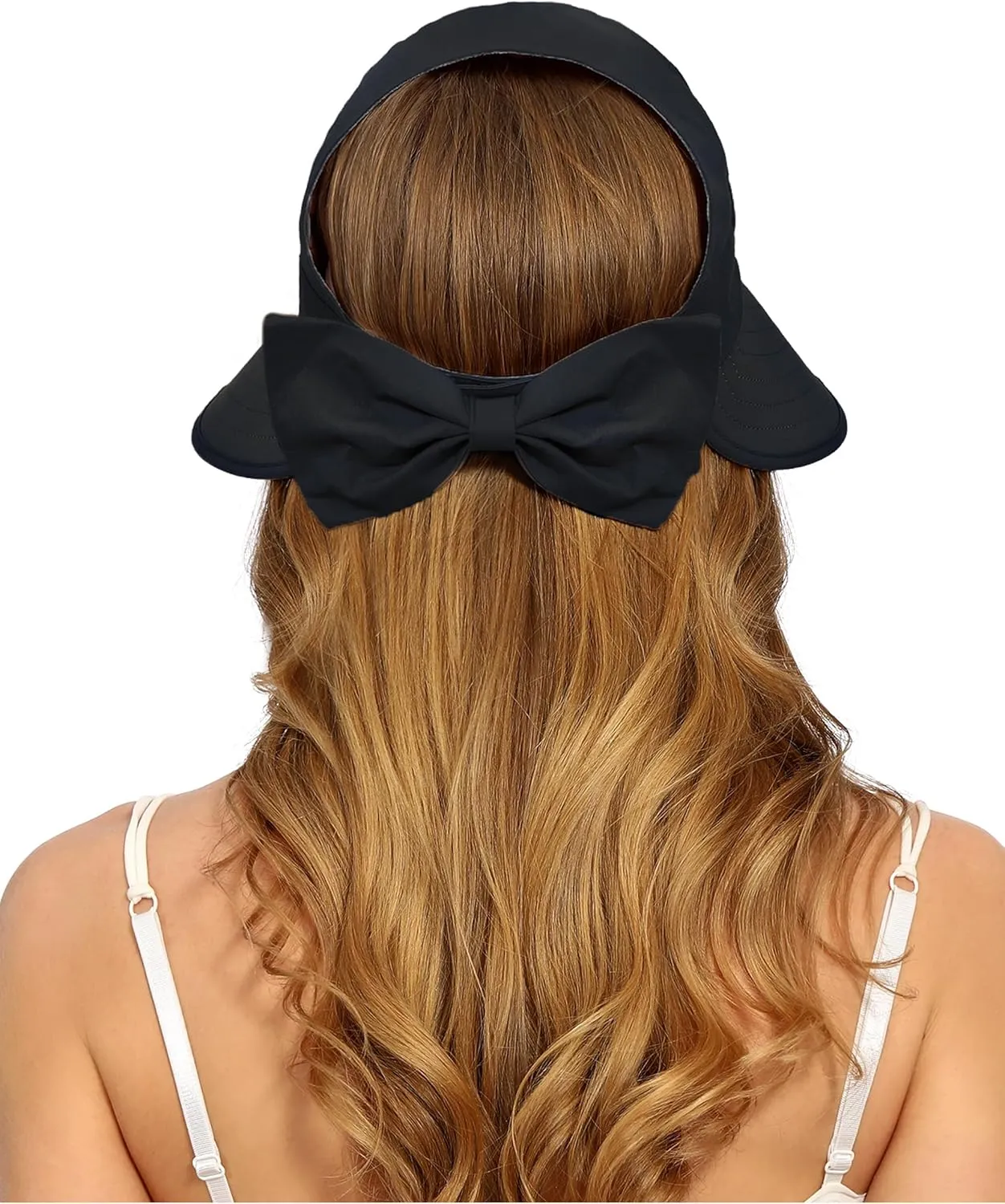 Sun Visor Hat for Women Wide Brim Ponytail Hole UV Protection Summer Cap Packable UPF 50  Travel Outdoor