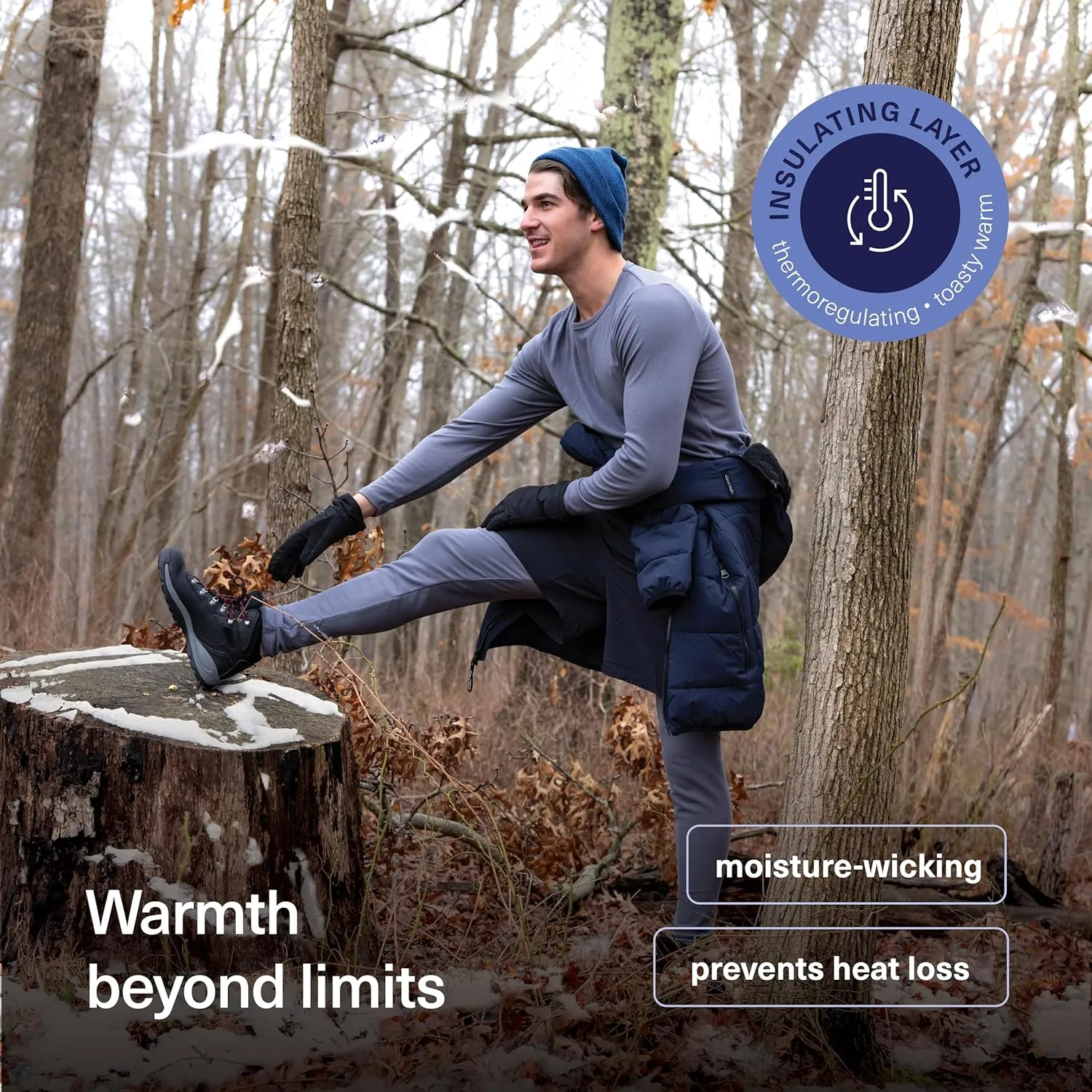 Thermal Underwear for Men Long Johns for Men Thermal Top Bottom Fleece Lined Base Layer Pajamas Cold Weather