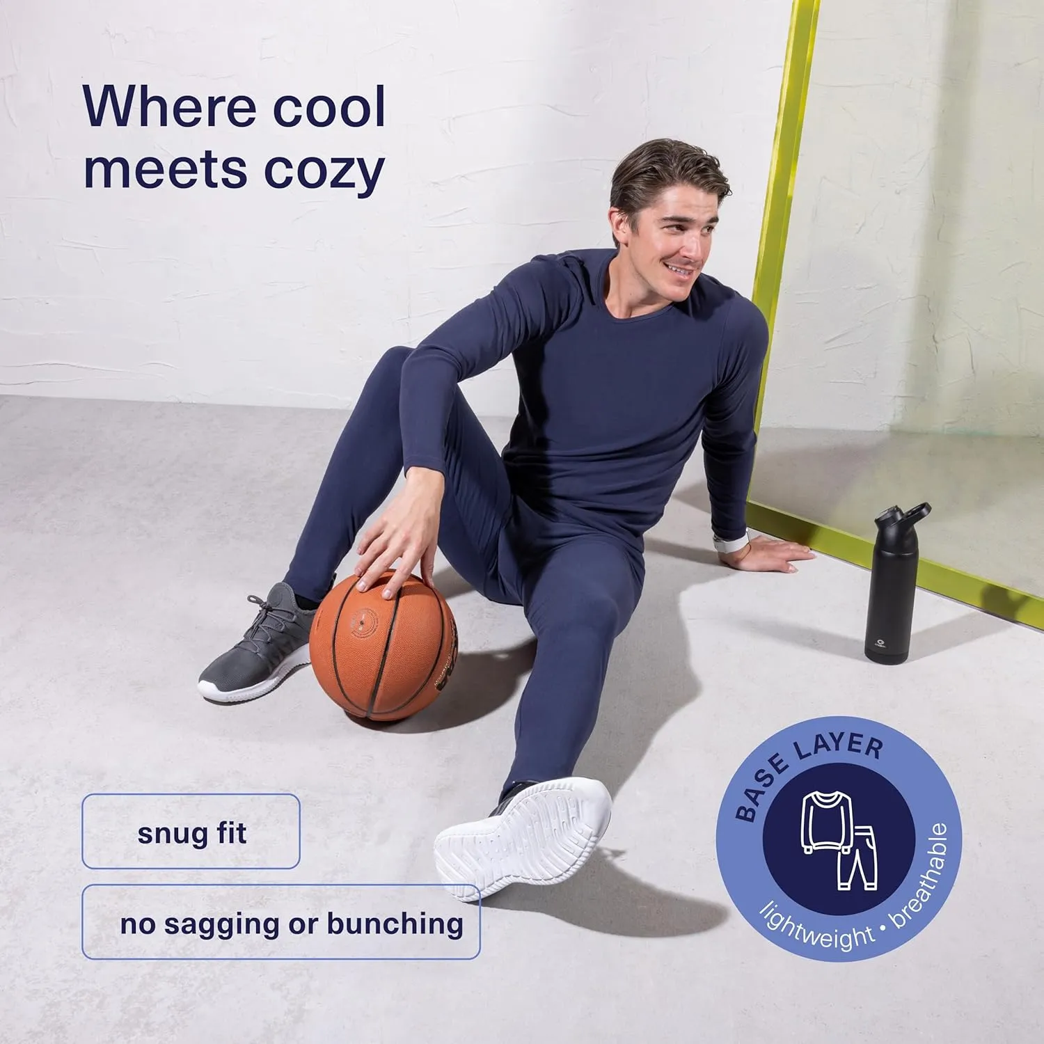 Thermal Underwear for Men Long Johns for Men Thermal Top Bottom Fleece Lined Base Layer Pajamas Cold Weather