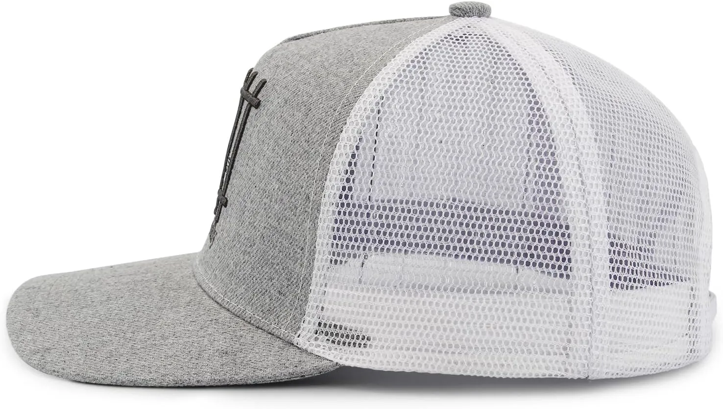 Unisex Trucker Adjustable Mesh Baseball Cap Dad Hat for Men Women Breathable Mesh Side with Stainless Steel Cap Buckle