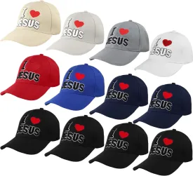 Wholesale 12-Pack Baseball Cap Beanie Hat USA Designed and I Love Jesus Cap