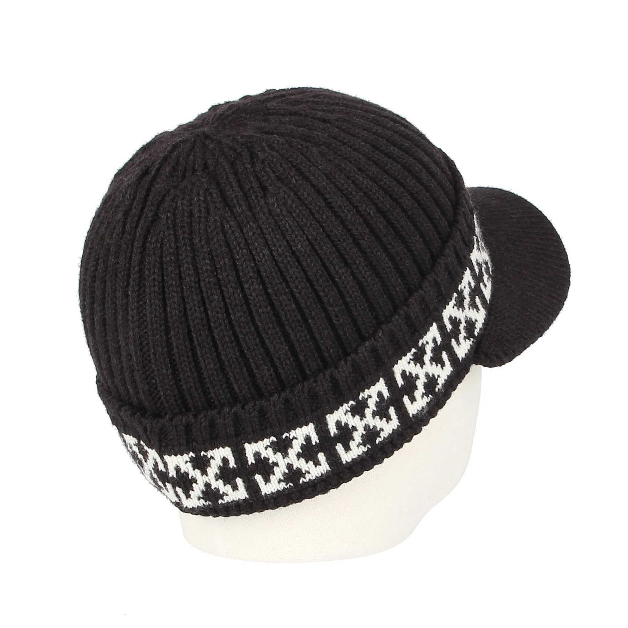 Winter Knit Visor Beanie Hat Baseball Watch Cap CRQ1102
