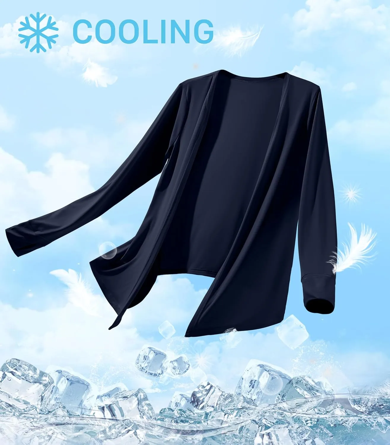 Women's UPF 50  Sun Shirt Long Sleeve UV Sun Protection Shirts Lightweight Cardigan for Women with Pockets SPF Swim Cover Up