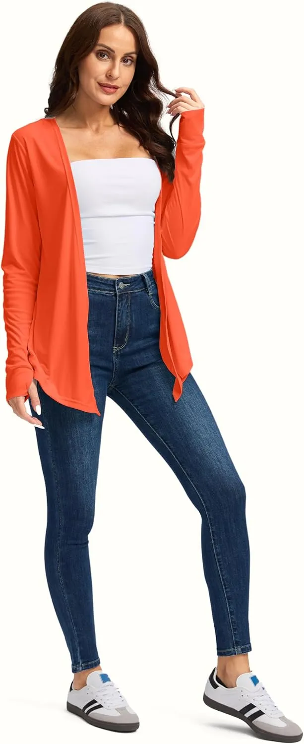 Women's UPF 50  Sun Shirt Long Sleeve UV Sun Protection Shirts Lightweight Cardigan for Women with Pockets SPF Swim Cover Up