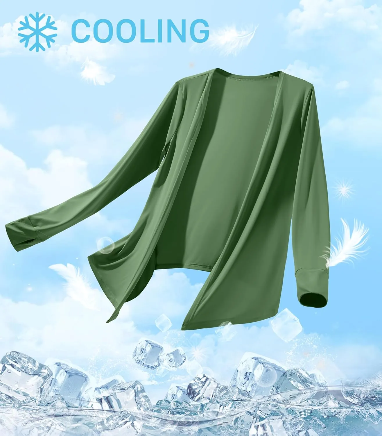 Women's UPF 50  Sun Shirt Long Sleeve UV Sun Protection Shirts Lightweight Cardigan for Women with Pockets SPF Swim Cover Up