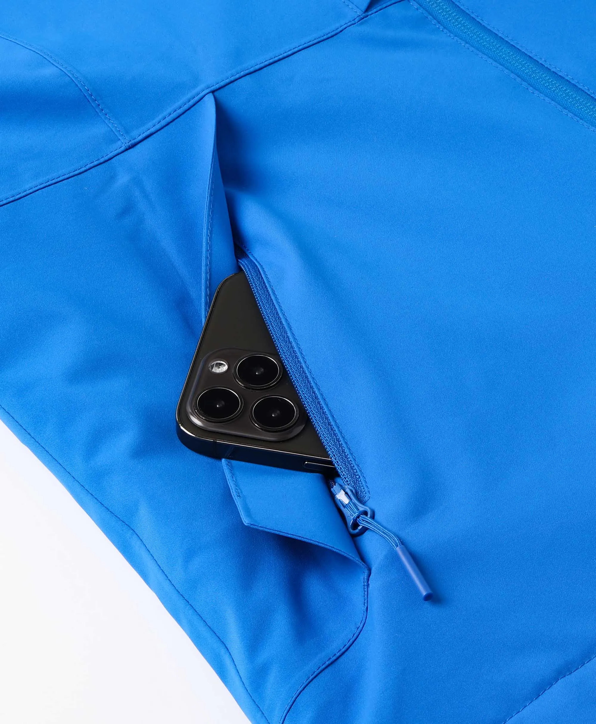 Women's Waterproof Heated Ski Jacket - Black / Blue