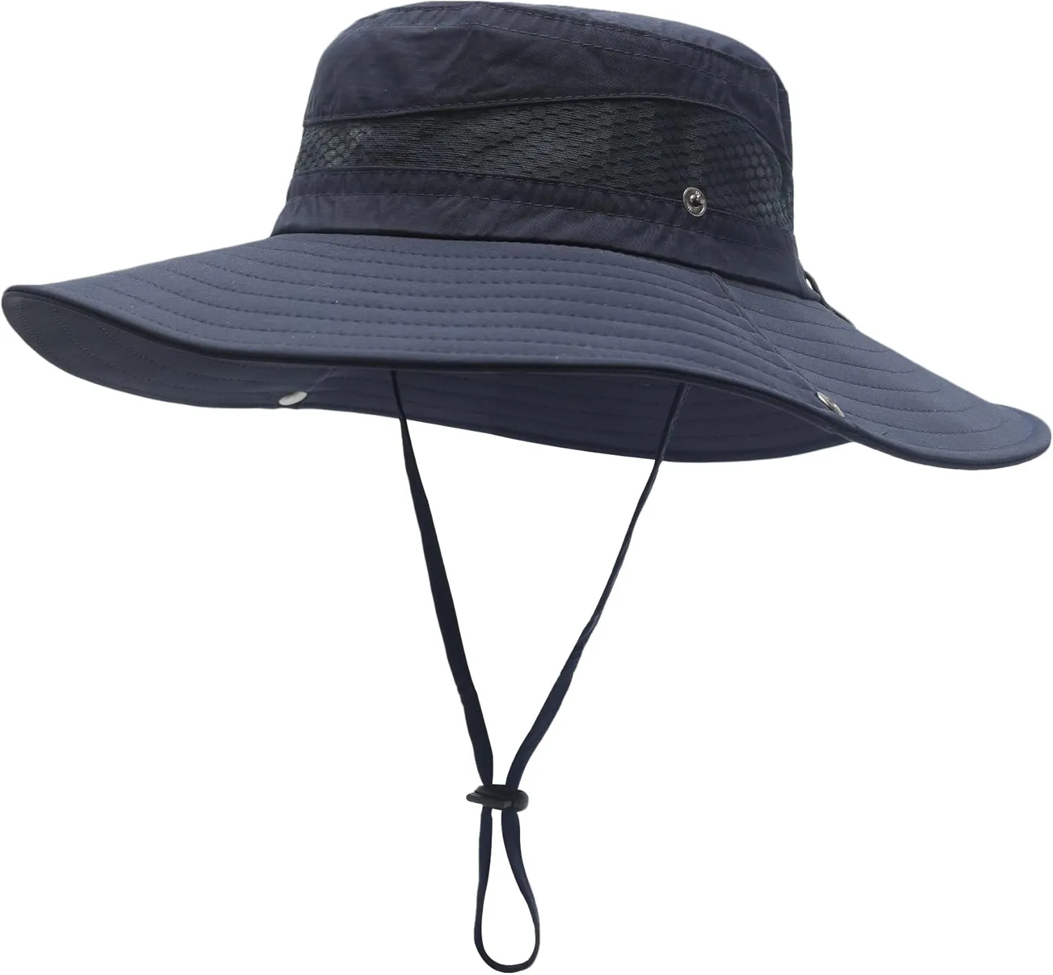 ZLYC Mens Waterproof Camo Sun Hat Wide Brim Packable Outdoor Mesh Fishing Bucket Hats